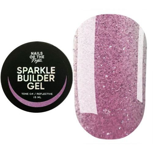 NAILSOFTHENIGHT Sparkle builder gel 04, розовый светоотражающий строительный гель, 15 мл NAILSOFTHENIGHT Sparkle builder gel 04, розовый светоотражающий строительный гель, 15 мл