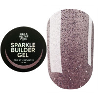NAILSOFTHENIGHT Sparkle builder gel 07, коричневый светоотражающий строительный гель, 15 мл