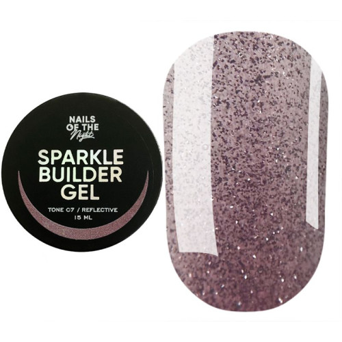 NAILSOFTHENIGHT Sparkle builder gel 07, коричневый светоотражающий строительный гель, 15 мл NAILSOFTHENIGHT Sparkle builder gel 07, коричневый светоотражающий строительный гель, 15 мл