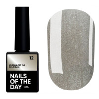 NAILSOFTHEDAY Korean cat eye 12 – холодний бежевий гель лак котяче око, 10 мл