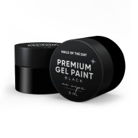 NAILSOFTHEDAY Premium gel paint Black no wipe, гель-краска без липкого слоя, 5 мл NAILSOFTHEDAY Premium gel paint Black no wipe, гель-краска без липкого слоя, 5 мл