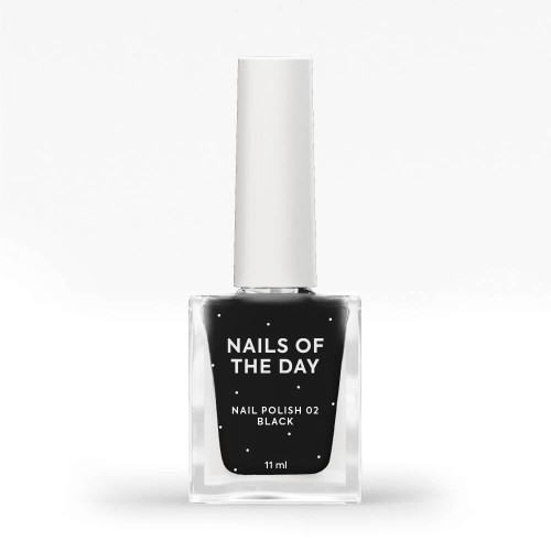 Nailsoftheday Nail Polish 02 Black чорний лак для нігтів, 11 мл