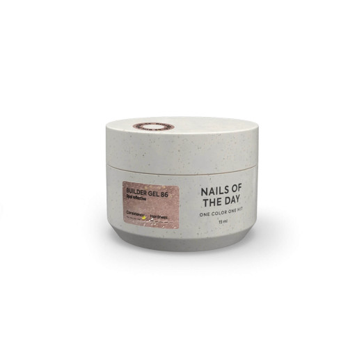 NAILSOFTHEDAY Builder Gel 86, нюдовий з опаловим блиском світловідбиваючий гель, 15 мл NAILSOFTHEDAY Builder Gel 86, нюдовий з опаловим блиском світловідбиваючий гель, 15 мл