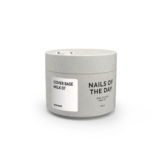 Nailsoftheday Cover base milk 07 shimmer, 30 мл
