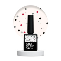 NAILSOFTHEDAY Potal base 32 молочная база с черными и красными блестками, 10 мл NAILSOFTHEDAY Potal base 32 молочная база с черными и красными блестками, 10 мл