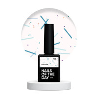 NAILSOFTHEDAY Potal base 26 ванильно-молочная база с неоновыми блестками, 10 мл