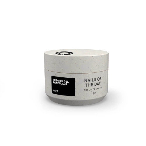 NAILSOFTHEDAY Premium gel paint Black wipe, гель-краска с липким слоем, 5 мл NAILSOFTHEDAY Premium gel paint Black wipe, гель-краска с липким слоем, 5 мл