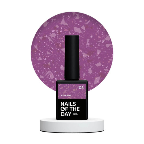 NAILSOFTHEDAY Potal base 08 бордовая база с медной талью, 10 мл NAILSOFTHEDAY Potal base 08 бордовая база с медной талью, 10 мл