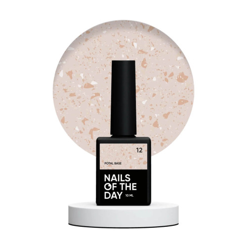 NAILSOFTHEDAY Potal base 12 бежевая база с золотой талью, 10 мл