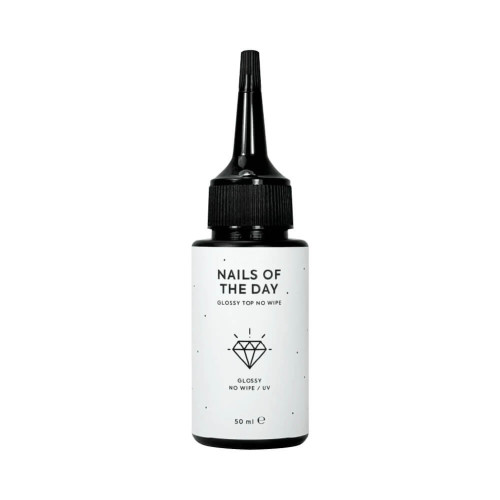 NAILSOFTHEDAY Glossy top no wipe топ без липкого слоя и с уф-фильтрами (refill), 50 мл NAILSOFTHEDAY Glossy top no wipe топ без липкого слоя и с уф-фильтрами (refill), 50 мл