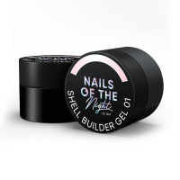 NAILSOFTHENIGHT Shell builder gel 01, низкотемпературный строительный гель с жемчужным эффектом, 15 мл