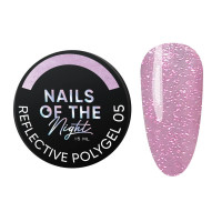 NAILSOFTHENIGHT Reflective Polygel 05, рожевий рідкий світловідбиваючий полігель, 15 мл