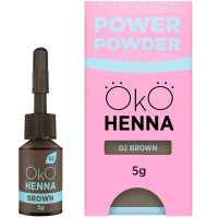 Хна для брів OKO Power Powder, 02 Brown, 5 г Хна для брів OKO Power Powder, 02 Brown, 5 г
