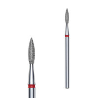 Фреза алмазна Полум'я гостре STALEKS PRO EXPERT 2,1 х 8 мм червоний FA11R021/8