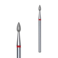 Фреза алмазна Крапля STALEKS PRO EXPERT 2,3 х 5 мм червона FA40R023/5