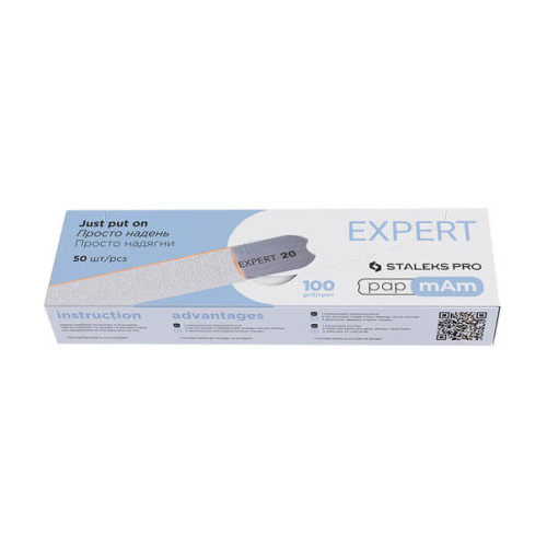 Змінні файли білі papmAm для пилки прямої 100 грит STALEKS PRO EXPERT 22 50 шт DFCE-22-100w Змінні файли білі papmAm для пилки прямої 100 грит STALEKS PRO EXPERT 22 50 шт DFCE-22-100w
