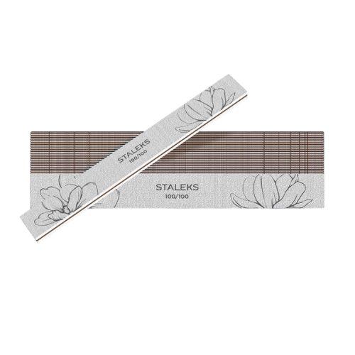 Пилка для нігтів мінеральна STALEKS PRO EXPERT 20 100/100 грит (пряма) 25 шт NFE-20-100/100-25