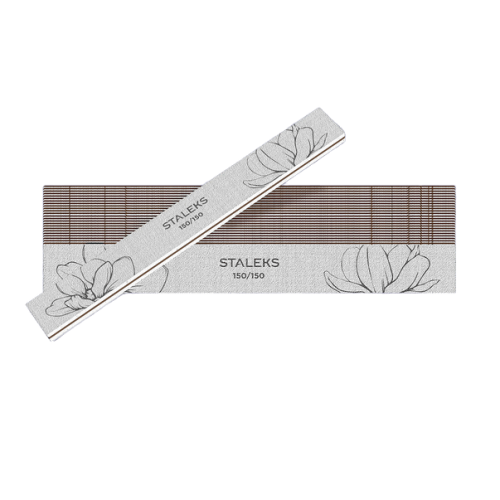 Пилка для нігтів мінеральна STALEKS PRO EXPERT 20 150/150 грит (пряма) 25 шт NFE-20-150/150-25
