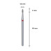 Фреза алмазная Почка острая STALEKS PRO EXPERT 1,8 х 4 мм красный FA60R018/4 Фреза алмазная Почка острая STALEKS PRO EXPERT 1,8 х 4 мм красный FA60R018/4