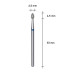 Фреза алмазна Брунька гостра STALEKS PRO EXPERT 2,5 х 4,5 мм синій FA60B025/4.5