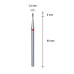 Фреза алмазная Закругленная почка STALEKS PRO EXPERT 1,2х3 мм красный FA50R012/3 Фреза алмазная Закругленная почка STALEKS PRO EXPERT 1,2х3 мм красный FA50R012/3