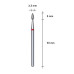 Фреза алмазная Капля STALEKS PRO EXPERT 2,3х5 мм красная FA40R023/5 Фреза алмазная Капля STALEKS PRO EXPERT 2,3х5 мм красная FA40R023/5