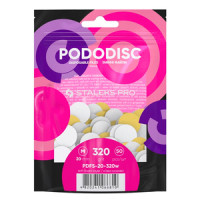 Змінні файли білі для педикюрного диска 320 грит STALEKS PRO EXPERT PODODISC M 50 шт PDF-20-320w Змінні файли білі для педикюрного диска 320 грит STALEKS PRO EXPERT PODODISC M 50 шт PDF-20-320w