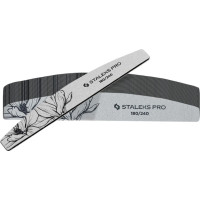 Пилка для ногтей минеральная STALEKS PRO EXPERT 40 180/240 грит (полумесяц) 25 шт