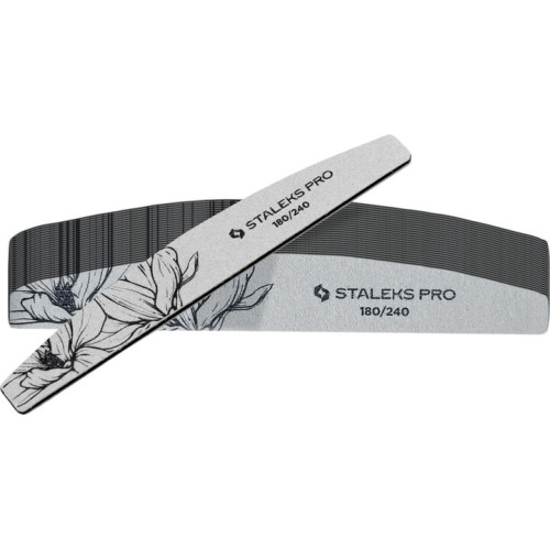 Пилка для нігтів мінеральна STALEKS PRO EXPERT 40 180/240 грит (півмісяць) 25 шт
