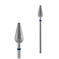Алмазная фреза груша закругленная STALEKS PRO Expert Blue (синяя) 5 х 12 мм FA101B050/12