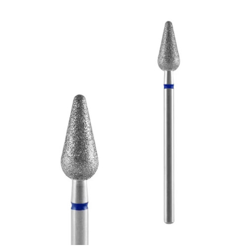 Алмазна фреза груша закруглена STALEKS PRO Expert Blue (синя) 5 х 12 мм