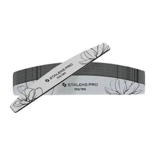 Пилка для ногтей минеральная STALEKS PRO EXPERT 40 150/180 грит (полумесяц) 25 шт