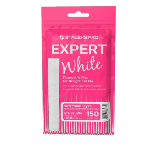 Змінні файли білі для пилки прямої на м'якій основі 150 грит STALEKS PRO EXPERT 20 30 шт DFE-20-150w