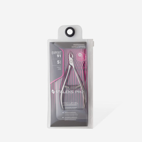 Кусачки профессиональные для кожи STALEKS PRO EXPERT 91 режущая часть 5 mm NE-91-5
