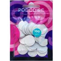 Сменные файлы белые для педикюрного диска 100 грит STALEKS PRO PODODISC L 50 шт PDF-25-100w