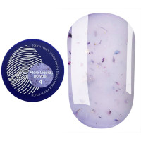 Полігель Touch Flora Liquid Polygel №04 (молочно-ліловий із сухоцвітами) 15 мл