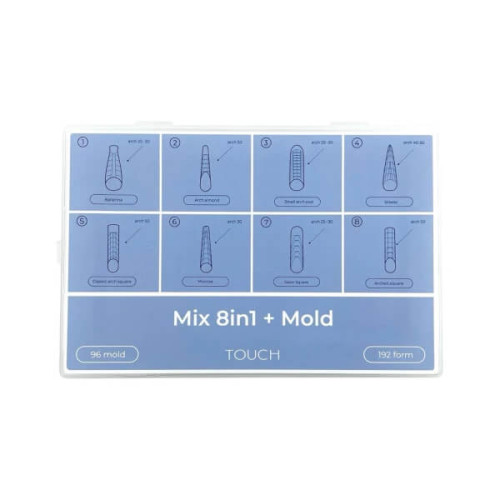 Touch тіпси верхні форми Mix 8in1 + mold, 288 шт