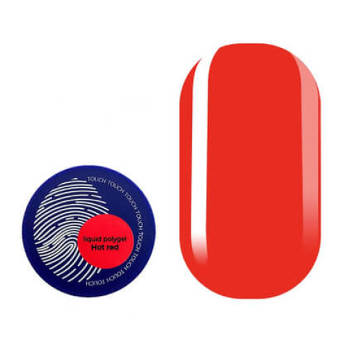 Жидкий полигель Touch Neon liquid polygel Hot red, 15 мл