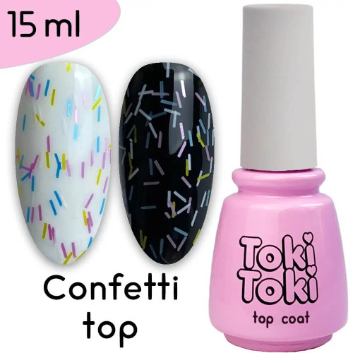 Toki-Toki Топ без липкого шару Confetti Top 15 мл Toki-Toki Топ без липкого шару Confetti Top 15 мл
