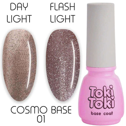 Світловідбиваюча база для гель-лаку Toki-Toki Cosmo Base 01