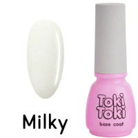 Toki-Toki Камуфлююча база для манікюру Cover Base Milky, 5 мл