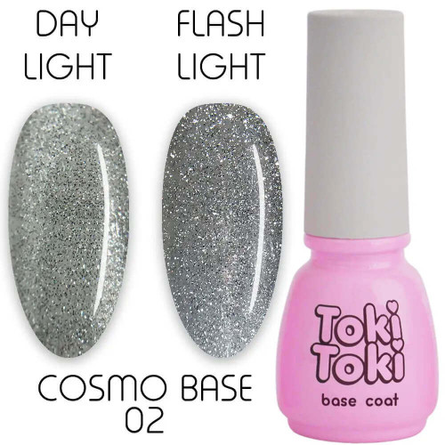 Світловідбиваюча база для гель-лаку Toki-Toki Cosmo Base 02