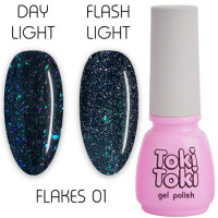Toki-Toki Гель лак Flakes №01, 5мл Toki-Toki Гель лак Flakes №01, 5мл
