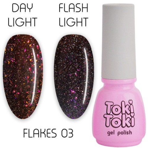 Toki-Toki Гель лак Flakes №03, 5мл Toki-Toki Гель лак Flakes №03, 5мл