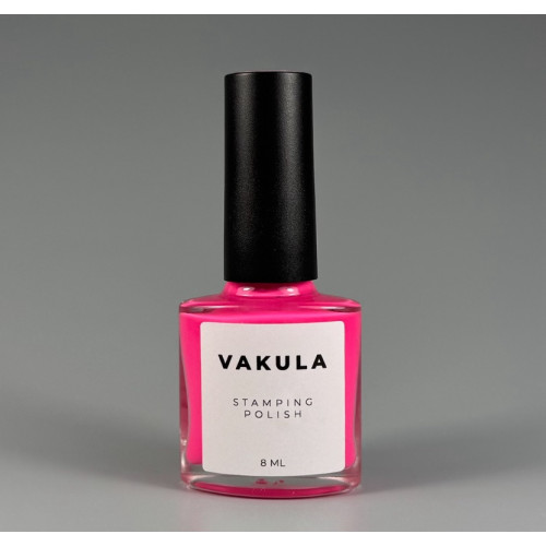 Vakula Nails Лак для стемпінгу №36 рожевий неон, 8 мл