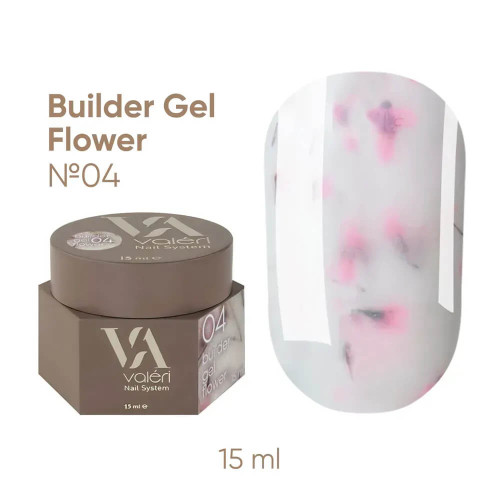 Valeri Builder Gel Flower №4, 15 мл