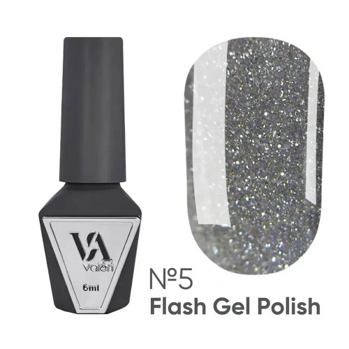 VALERI FLASH cвітловідбиваючий гель - лак № 5 VALERI FLASH cвітловідбиваючий гель - лак № 5
