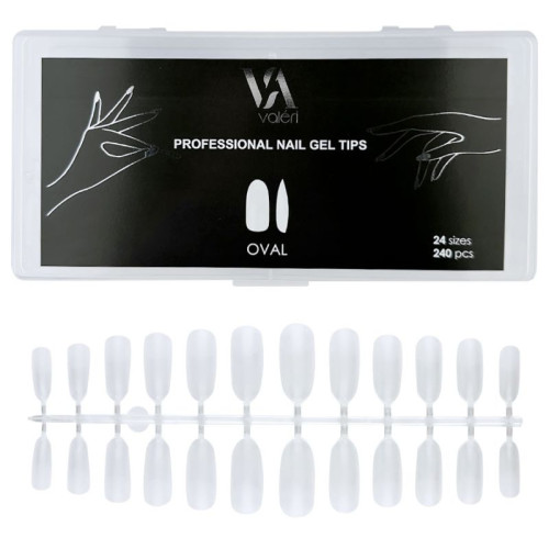 Valeri Professional Nail Gel Tips "Oval" 240 шт.