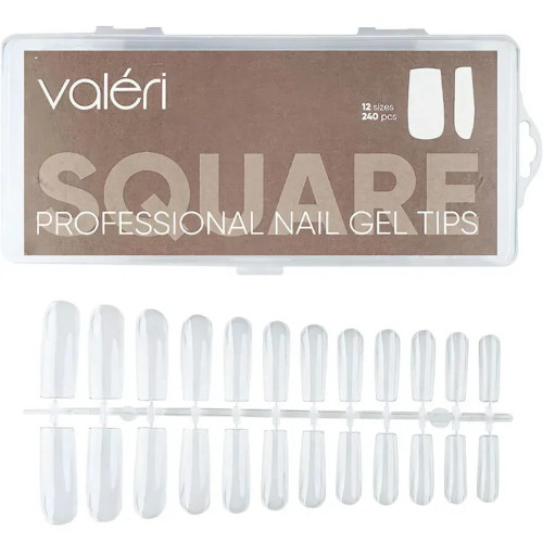 Valeri Professional Nail Gel Tips "Square" 240 шт. Valeri Professional Nail Gel Tips "Square" 240 шт.