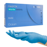 MediOk Рукавички нітрилові Ocean розмір S неопудрені блакитні 100 шт. MediOk Рукавички нітрилові Ocean розмір S неопудрені блакитні 100 шт.